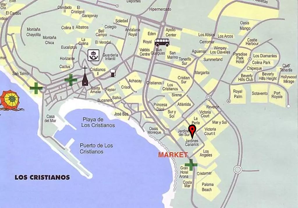 Jardin Canario Primera Linea De Playa Los Cristianos  Eksteriør bilde